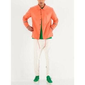 Puma x Big Sean Men's Melon Orange Water-Resistant Snap Button Track Jacket M